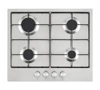 Cookology 60Cm Built-In Gas Hob 4 Burner - Stainless Steel