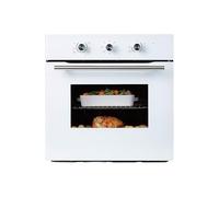 Cookology 60cm Built-in Single Electric Fan Oven - Even Heat Distribution - Multiple Cooking Functions - Mechanical Timer - Standard Housing Fit - White