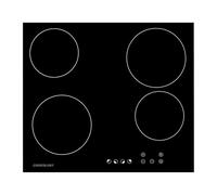 Cookology 60cm Electric Ceramic Hob - 4 Zones - Black | Built-in Worktop - Touch Controls - 9 Heat Levels - Child Lock - Timer