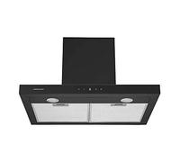 Cookology 60cm Linear Cooker Hood Black | Touch Control - LED Lights - Shut-off Timer - Designer Kitchen Wall Mounted Extractor Fan