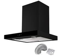 Cookology 60cm Linear Cooker Hood + Ducting Kit - 610.8 m³/h - Black Touch Controls - LED Lights - Shut-off Timer - Wall Mounted