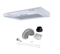 Cookology 60cm Wall Visor Cooker Hood - Extractor Fan - Ducting Kit - White