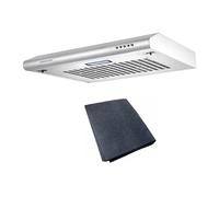 Cookology 60cm Wall Visor Cooker Hood + Filters - Stainless Steel