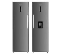 Cookology 630L Tall Fridge and Freezer Pack - with Low Noise - Inox