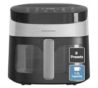 Cookology CAF72DI Air Fryer Oven 7.2 Litre Digital, 8 Preset Functions, Cooking Viewing Window, Touch Control Panel, Healthy, Oil Free and Energy Saving Air Fryers - In Black