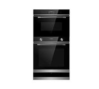 Cookology 72L Built-in Electric Oven, 44L Compact Microwave & 22L Warming Drawer Pack - Touch & Dial Controls - Black with Stainless Steel Trim