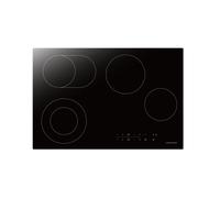 Cookology 77Cm 4 Zone Built-In Ceramic Hob - Black Glass