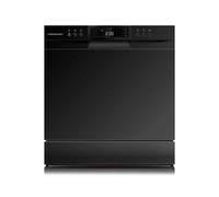 Cookology CTTD8 Mini Counter Top Dishwasher in Black - Compact & Portable - Tabletop Small Appliance - 8 Settings - 8 Wash Cycles - ECO Friendly Mode