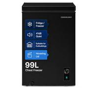 Cookology 99L Freestanding Chest Freezer - For Kitchens, Outbuildings & Garages - Adjustable Feet & Temperature Controls - 4 Star Freezer Rating - Black