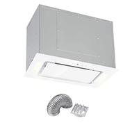 Cookology BUGL520WH White Glass 52cm Built-in Under Canopy Cooker Hood & Ducting