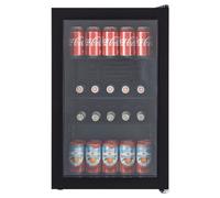 Cookology 70L Under-Counter Drinks Fridge - Beer & Wine Storage - Adjustable Temperature Control - Suitable for Cans & Bottles - Energy Efficient - Double Glazed Glass - Black