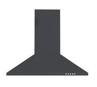 Cookology CCHIM60BK 60cm Chimney Cooker Hood - Push Button Controls - Bright LED Lighting - 323.7 m³/h Extraction - Class A Lighting Efficiency - Adjustable Height - Carbon Filters Included