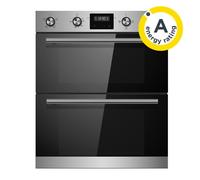 Cookology CDO720SS 60cm Built Under Double Oven, 88L, True Fan, Timer, Digital Clock - Stainless Steel