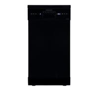 Cookology CFSD4510 Slimline Freestanding Dishwasher in Black - 45cm Width - Compact Design - 10 Place Settings - 6 Wash Cycles - LED Control Panel - 8 Hour Delay Timer - Ideal for Small Families