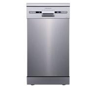 Cookology CFSD4510SS 45cm Wide Freestanding Slimline Undercounter Dishwasher, 6 Programme Settings with Eco Mode, 10 Place Settings - in Stainless Steel