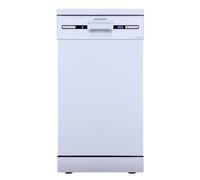 Cookology CFSD4510WH 45cm Wide Freestanding Slimline Undercounter Dishwasher, 6 Programme Settings with Eco Mode, 10 Place Settings - in White