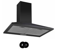 Cookology CH700BK 70cm Chimney Cooker Hood in Black & Filters