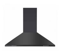 Cookology CH700BK/A 70cm Chimney Cooker Hood, Extendable, LED Lights, Recirculating, Energy A - Black