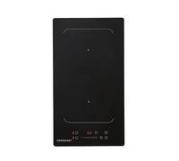 Cookology CIB301 Induction Hob, 2 Zone Domino Cooker Built-in 30cm Electric Hobs Glass Hot Plate Cooktop with Touch Controls, Child Lock and Bridging Zones - In Black