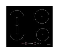 Cookology CIBP600 59cm Plug-in Induction Hob in Black - 4 Cooking Zones - Touch Control Panel - Bridging Function - Child safety Lock - Electric Plug Included