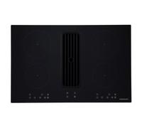 Cookology CIHDD800 80cm Induction Hob, 4 Zones, Downdraft Extractor, 3 Speeds, Child Lock, Touch Controls - Black