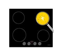 Cookology CIK602 60cm Induction Hob in Black - 6000W - 4 Zone Cooktop - Ceramic Glass - 9 Power Levels - Rotary Dial Controls - Residual Heat Indicator