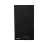 Cookology CITP301 Plug in Induction Hob, 2 Zone Domino Cooker Built-in 30cm Electric Hobs Hot Plate Cooktop with Touch Controls, Child Lock and 13AMP - In Black