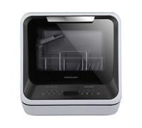Cookology CMDW2 Compact Mini Portable Counter Top, Tabletop Dishwasher Small, 7 Wash Cycles with ECO Friendly Mode and Baby Bottle Rack - In Silver