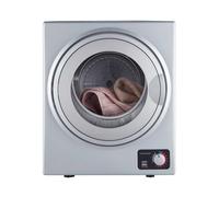 Cookology CMVD25SL Mini Vented Tumble Dryer, 2.5kg, Tabletop, Compact, Dial Controls, 4 Functions, 200 Min Timer - Silver