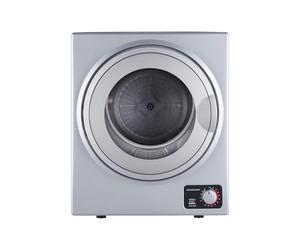 Cookology CMVD25SL Mini Vented Tumble Dryer in Silver - 2.5kg Capacity - Table Top - Compact Design - Dial Heat Controls - 4 Drying Functions - 200 Minute Timer