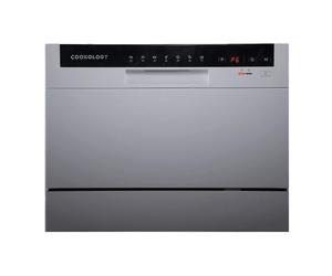 Cookology CTTD6WH Mini Counter Top Dishwasher in Silver - 6 Place Settings - Table Top - Compact Design - 6 Drying Settings - 7 Wash Cycles - ECO Friendly Mode