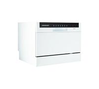 Cookology CTTD6WH Mini Counter Top Dishwasher in White - 6 Place Settings - Table Top - Compact Design - 6 Drying Settings - 7 Wash Cycles - ECO Friendly Mode