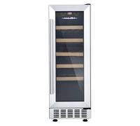 Cookology Cwc300Ss 30Cm Wine Cooler, Stainless Steel, 20 Bottles, 60L, Digital Temp Control, 5 Shelves, Reversible Door