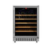 Cookology Cwc600Ss 60Cm Wine Cooler, Stainless Steel, 54 Bottles, 135L, Digital Temp Control, Reversible Door