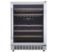 Cookology Cwc605Ss 60Cm Wine Cooler, Stainless Steel, 54 Bottles, 135L, Digital Temp Control, Reversible Door