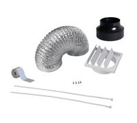 Cookology DK1M120 12cm Universal Ducting Kit for Kitchen Extractor Fans & Cooker Hoods | 120mm x 1 Metre Flexible Hose & Outside Wall Vent