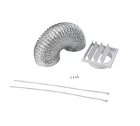 Cookology DK1M150 15cm Universal Ducting Kit for Kitchen Extractor Fans & Cooker Hoods | 150mm x 1 Metre Flexible Hose & Outside Wall Vent
