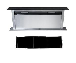 Cookology Downdraft Cooker Hood, Built-into Island Worktop Extractor Fan & Recirculating Carbon Filter (90cm, Stainless Steel)