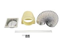 Cookology EXDK2M800 Ducting Kit for Kitchen Extractor Fans,150mm 2 Metre Ventilation Pipe and Air Vent