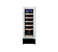 Cookology Essentials 30cm Built-Under Wine Cooler - Stainless Steel & Black - 18 Bottle Capacity - Touch Control Blue LED Display - Compressor Cooling - 5-18°C Temperature Range