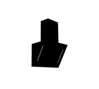 Cookology Essentials 60cm Angled Chimney Cooker Hood - 371.5 m³/h - Black