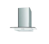 Cookology Essentials 60cm Cooker Hood - 332 m³/h Air Flow - Stainless Steel | Kitchen Extractor Fan - Flat Glass Chimney Design - 2 LED Lights Aluminium Grease Filter - 3 Speeds