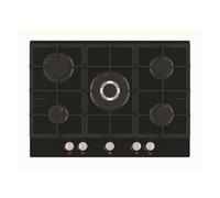 Cookology Essentials 70cm Gas-on-Glass Hob - 5-Burner - Black