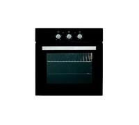 Cookology Essentials AESOMMBK Built-in Oven 60cm Single Electric Fan Oven - Integrated Black Electric Oven - Mechanical Controls & Timer - Full Grill - 58L Capacity