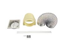 Cookology EXDK2M800 Ducting Kit for Kitchen Extractor Fans,150mm 2 Metre Ventilation Pipe and Air Vent