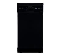Cookology 45cm Slimline Freestanding Dishwasher - Compact Design - 10 Place Settings - 6 Wash Cycles - LED Control Panel - 8 Hour Delay Timer - Ideal for Small Families - Black