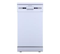 Cookology 45cm Freestanding Slimline Under-Counter Dishwasher - White | Eco Mode - 10 Place Settings - 6 Programmes - Delay Timer