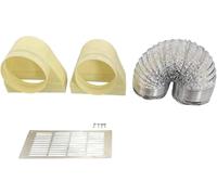Cookology IDK2M800 Internal Recirculation Ducting Kit for Kitchen Extractor Fans with 150mm 2 Metre Ventilation Pipe