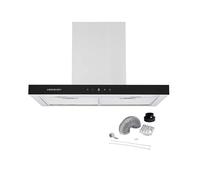 Cookology LINT601SS/A++ Energy A++ Rating Designer Box Cooker Hood, Touch Control T Shaped Kitchen Extractor Fan & Ducting Kit (60cm, Stainless Steel)