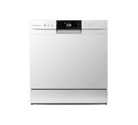 Cookology Mini Countertop Dishwasher - Compact & Portable - Tabletop Small Appliance - 8 Place Settings - 8 Wash Cycles - ECO Friendly Mode - White
